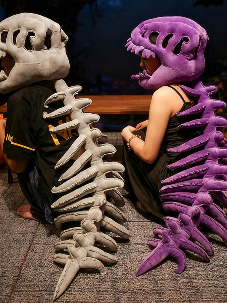Dinosaur Skeleton Headgear Costume for Kids and Adults