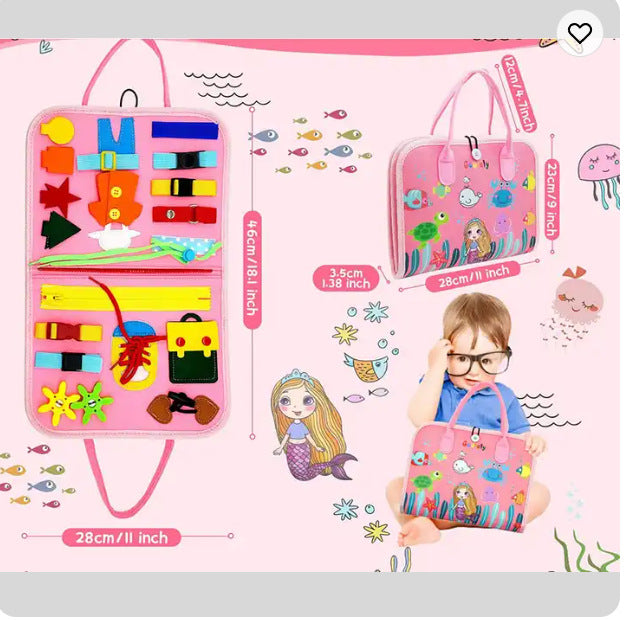 Childrens Sensory Montessori Busy Board Learning Toy