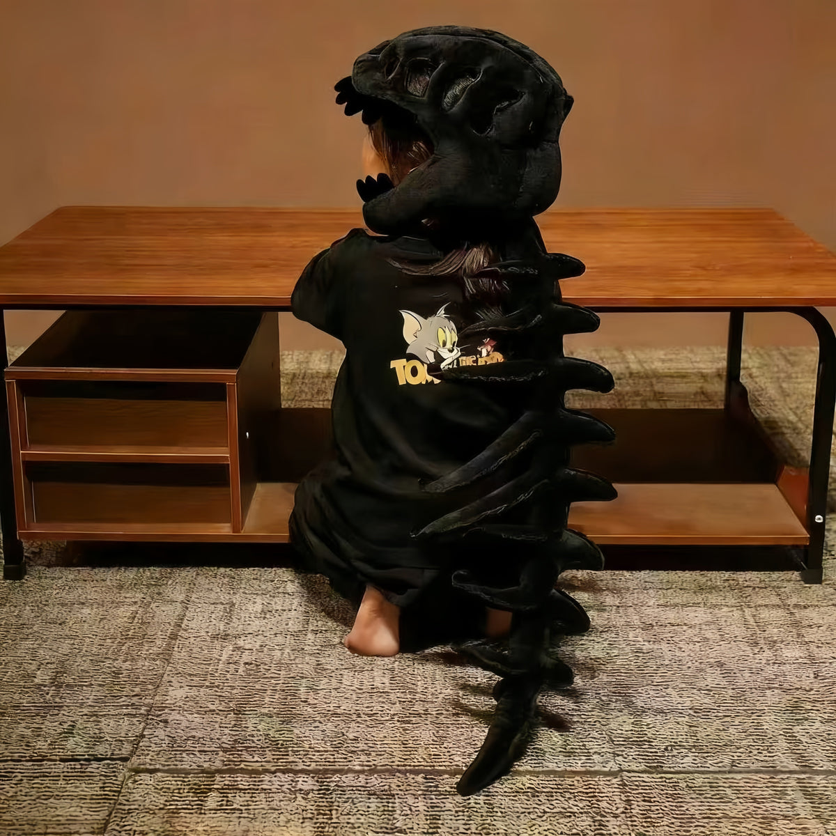 Dinosaur Skeleton Headgear Costume for Kids and Adults