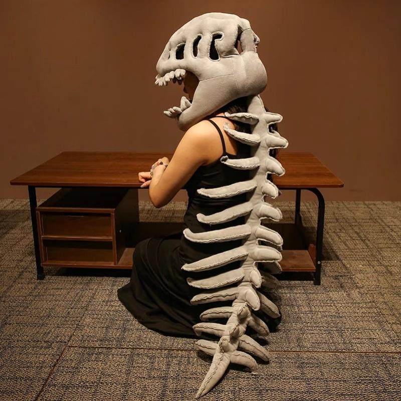 Dinosaur Skeleton Headgear Costume for Kids and Adults