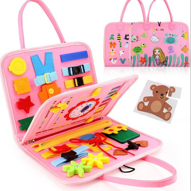 Childrens Sensory Montessori Busy Board Learning Toy