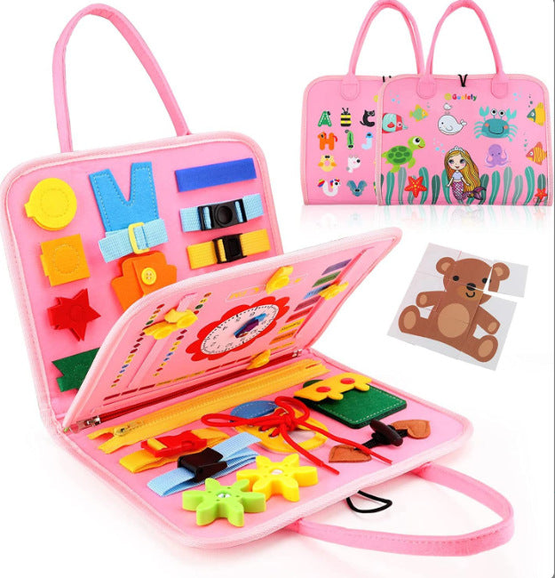 Childrens Sensory Montessori Busy Board Learning Toy