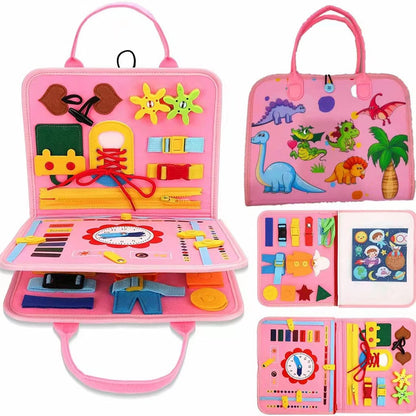 Childrens Sensory Montessori Busy Board Learning Toy