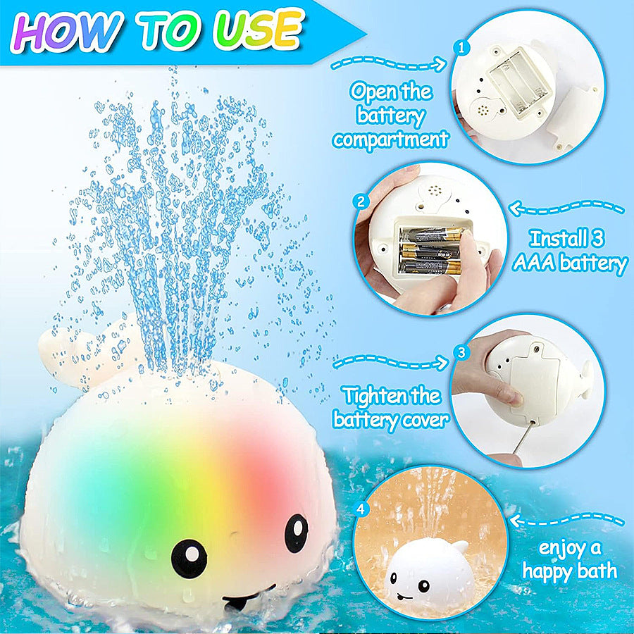 Electric Induction Whale Bath Toy