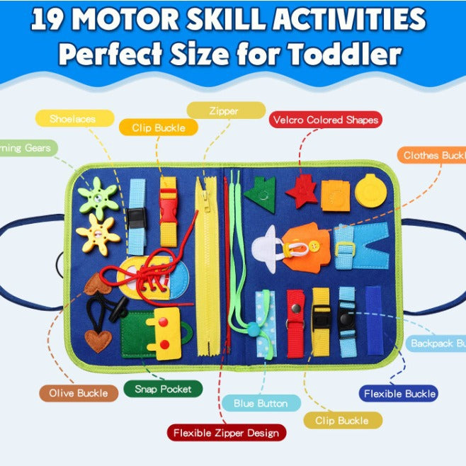 Childrens Sensory Montessori Busy Board Learning Toy