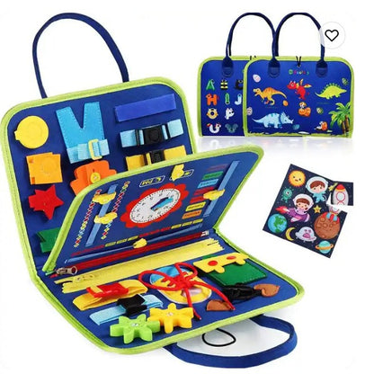 Childrens Sensory Montessori Busy Board Learning Toy