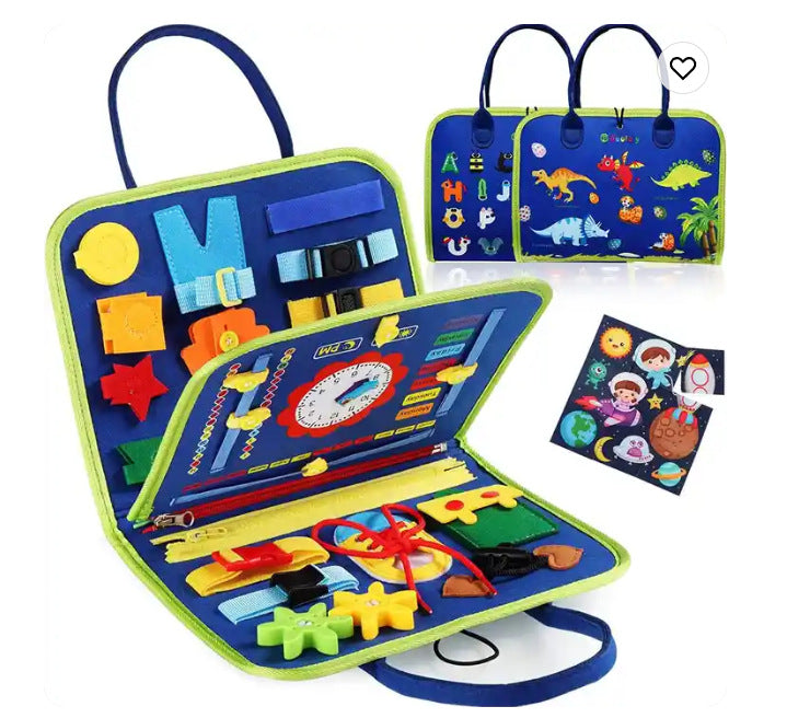 Childrens Sensory Montessori Busy Board Learning Toy