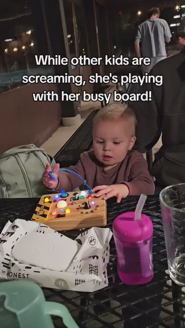 Montessori Wooden Busy Board™ - Screen-Free Learning They'll Love
